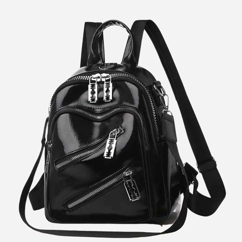 Mini sac à dos cuir femme Noir Dailysac