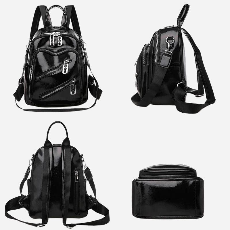 Mini sac à dos cuir femme Noir Dailysac