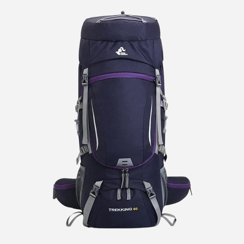 Sac à Dos 60L Voyage - Idéal pour la Randonnée et le Trek Violet Dailysac