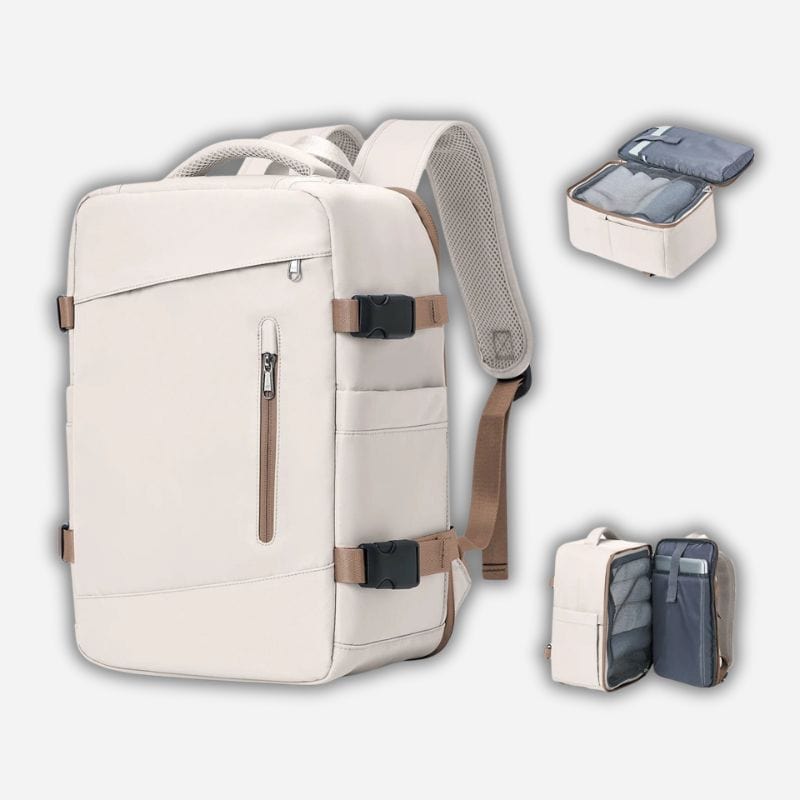 Sac à dos cabine 40x20x25 Beige Marron Dailysac