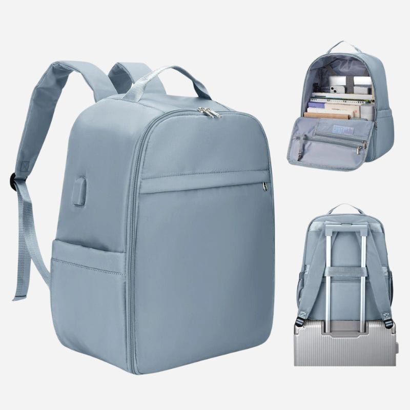 Sac à dos cabine avion 45x36x20 Bleu Dailysac