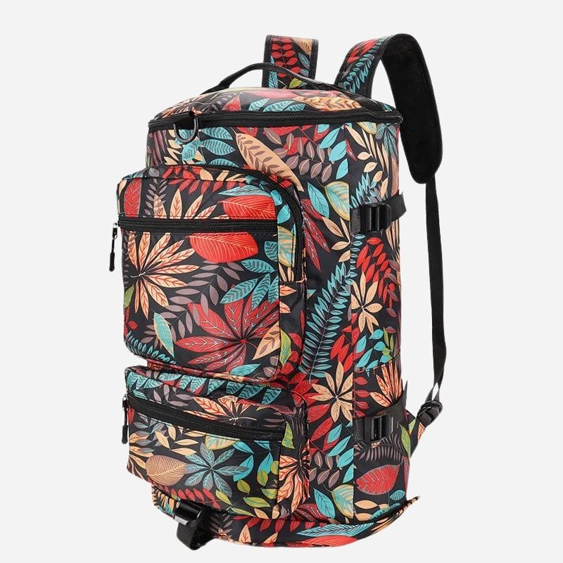 Sac à dos convertible femme - Voyage Rouge fleuri Dailysac