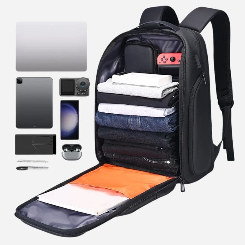 Sac à dos de voyage chic - Extensible Noir Dailysac