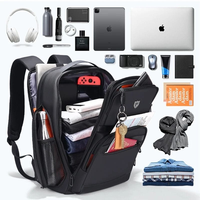 Sac à dos de voyage chic - Extensible Noir Dailysac