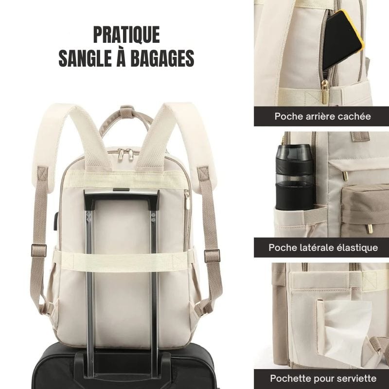 Sac à dos de voyage femme usb Dailysac