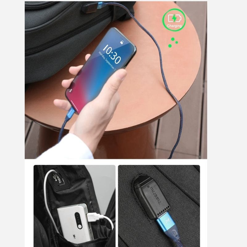 Sac à dos format cabine 15,6 pouces - Prise USB Noir Dailysac