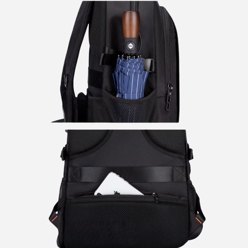 Sac à dos homme travail imperméable – Parfait pour les voyages professionnels Noir Dailysac