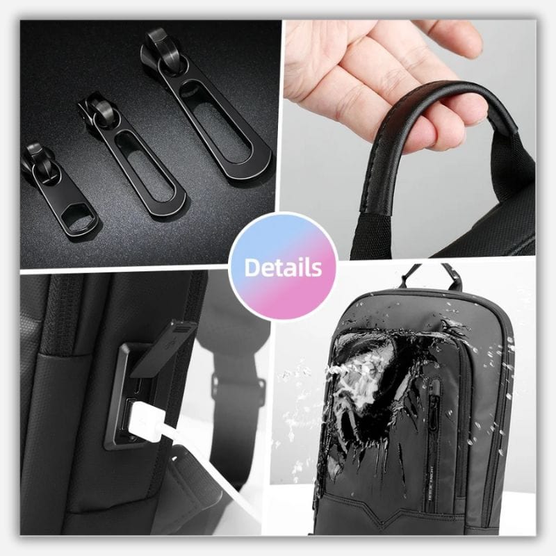 Sac à dos homme travail luxe Noir Dailysac