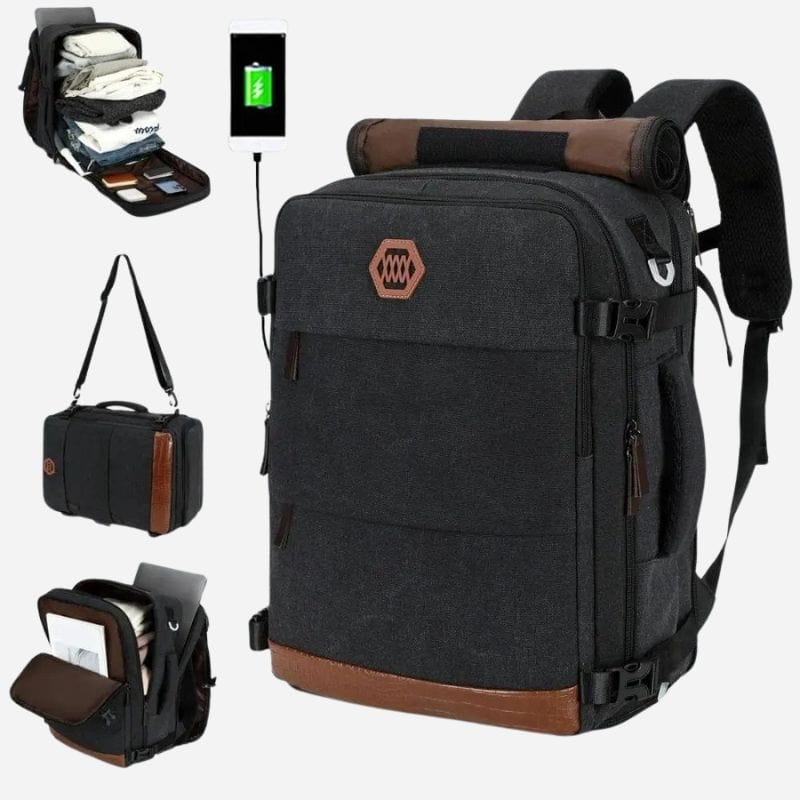 Sac à dos pour voyager en avion Noir Dailysac