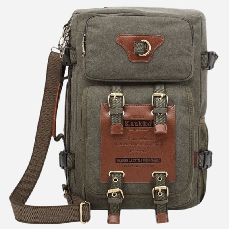Sac à dos rétro Vert militaire Dailysac