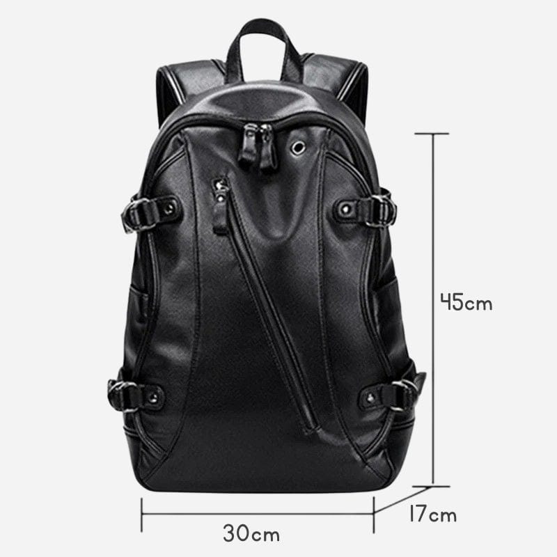 Sac à dos voyage cuir femme Noir Dailysac