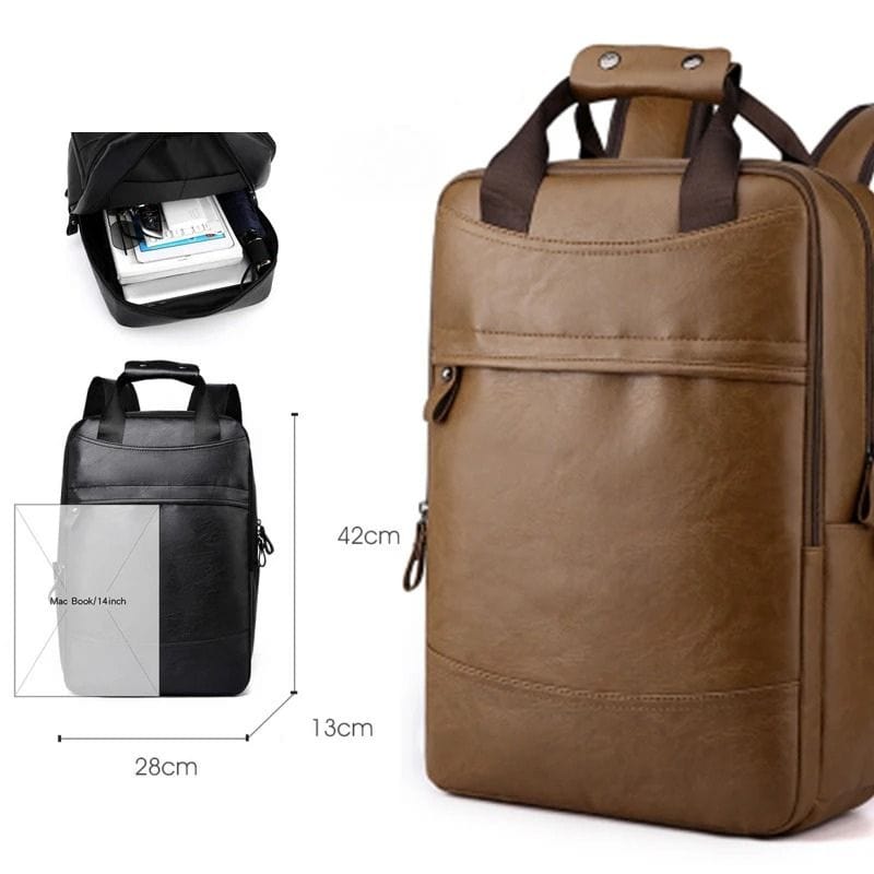 Sac à dos voyage cuir marron Dailysac