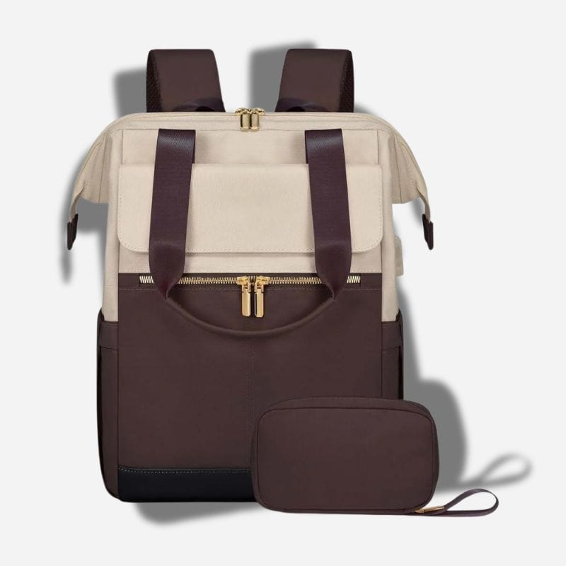 Sac à dos voyage femme chic Café Dailysac