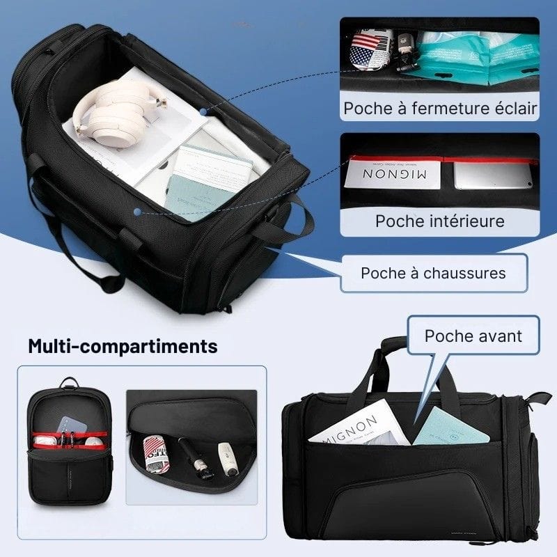 Sac bagage cabine - Pliable Noir Dailysac