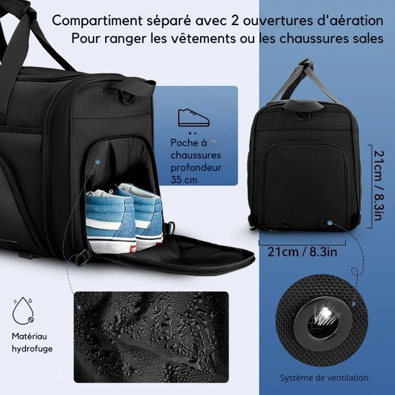 Sac bagage cabine - Pliable Noir Dailysac