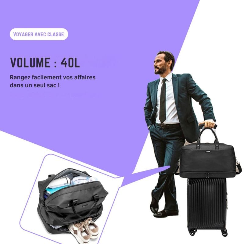 Sac de voyage 40 litres Noir Dailysac