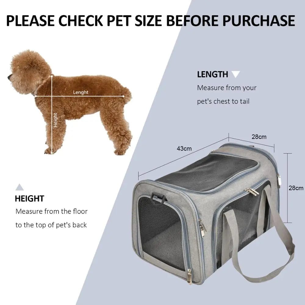 Dog Carrier Bag Soft Side Backpack Cat Pet Carriers Dog Travel Bags Airline Approved Transport For Small Dogs Cats Outgoing Dailysac