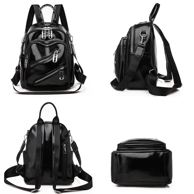 Mini sac à dos cuir femme Noir Dailysac