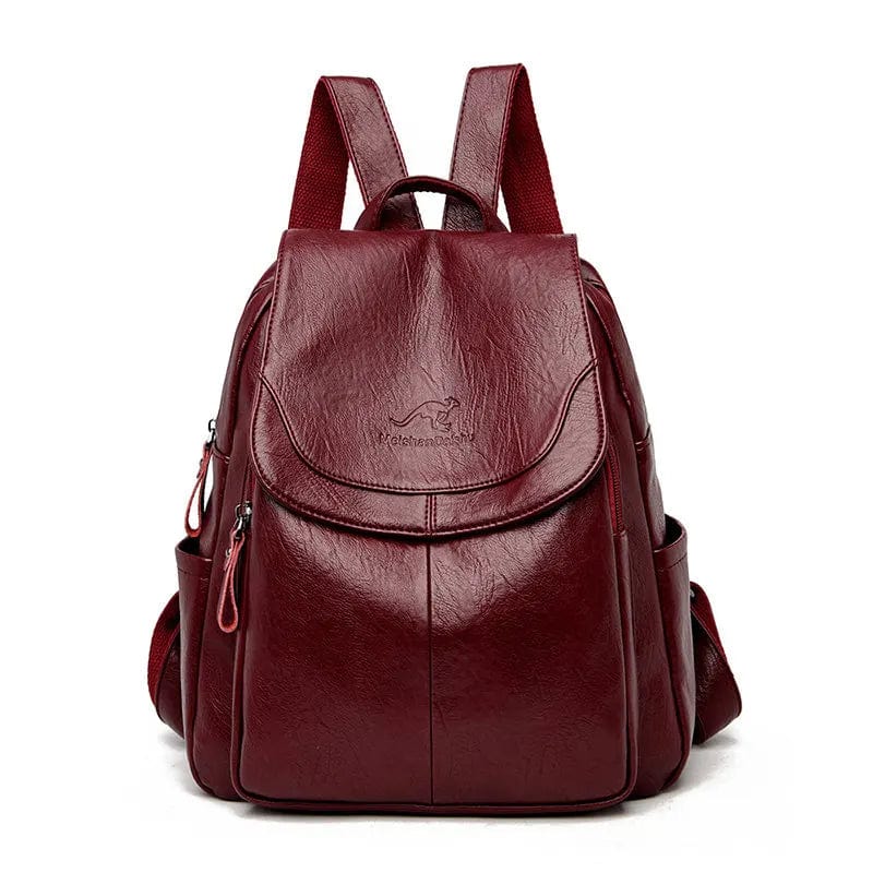 Petit sac à dos en cuir femme Bordeaux Dailysac