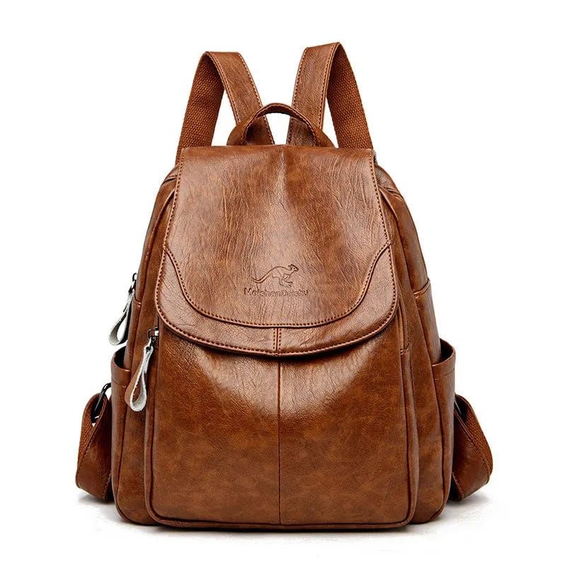 Petit sac à dos en cuir femme Marron Dailysac