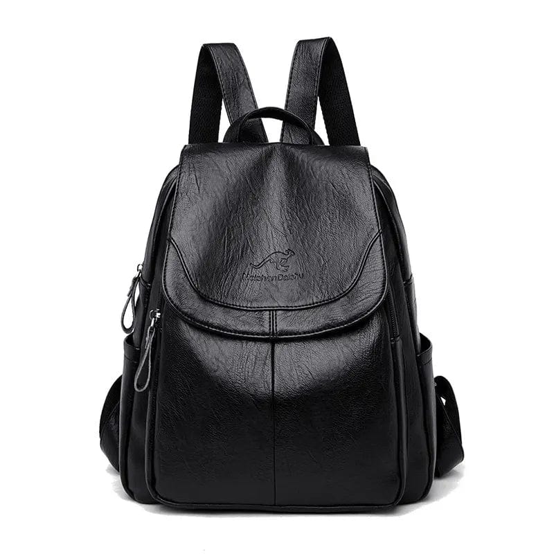 Petit sac à dos en cuir femme Noir Dailysac