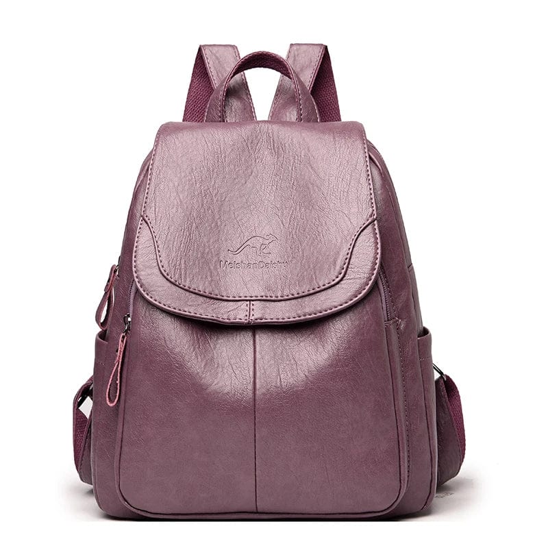 Petit sac à dos en cuir femme Violet Dailysac