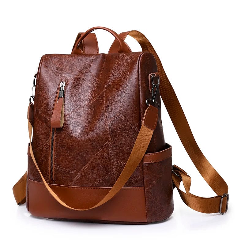 Petit sac à dos en cuir pour femme Marron Dailysac