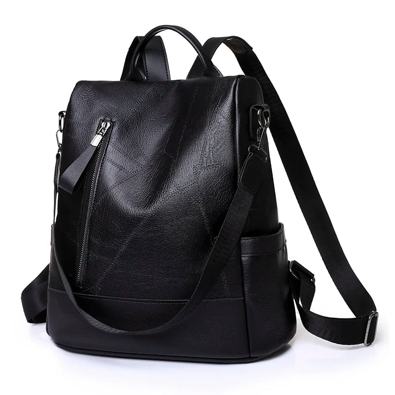 Petit sac à dos en cuir pour femme Noir Dailysac