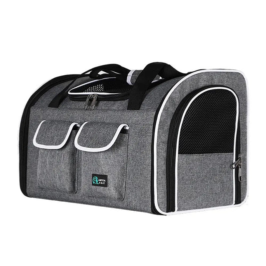 Portable Pet Cat Shoulder Bag Carrier Breathable Puppy Cat Bag Outdoor Travel Carrier Pet Transport Carrying Handbag For Cat Dog Gray Dailysac