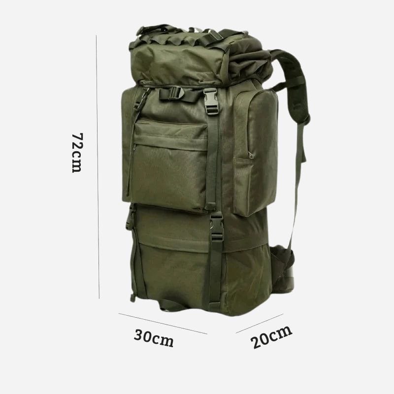 Sac à dos 70 litres | Camping et Voyage Vert militaire Dailysac
