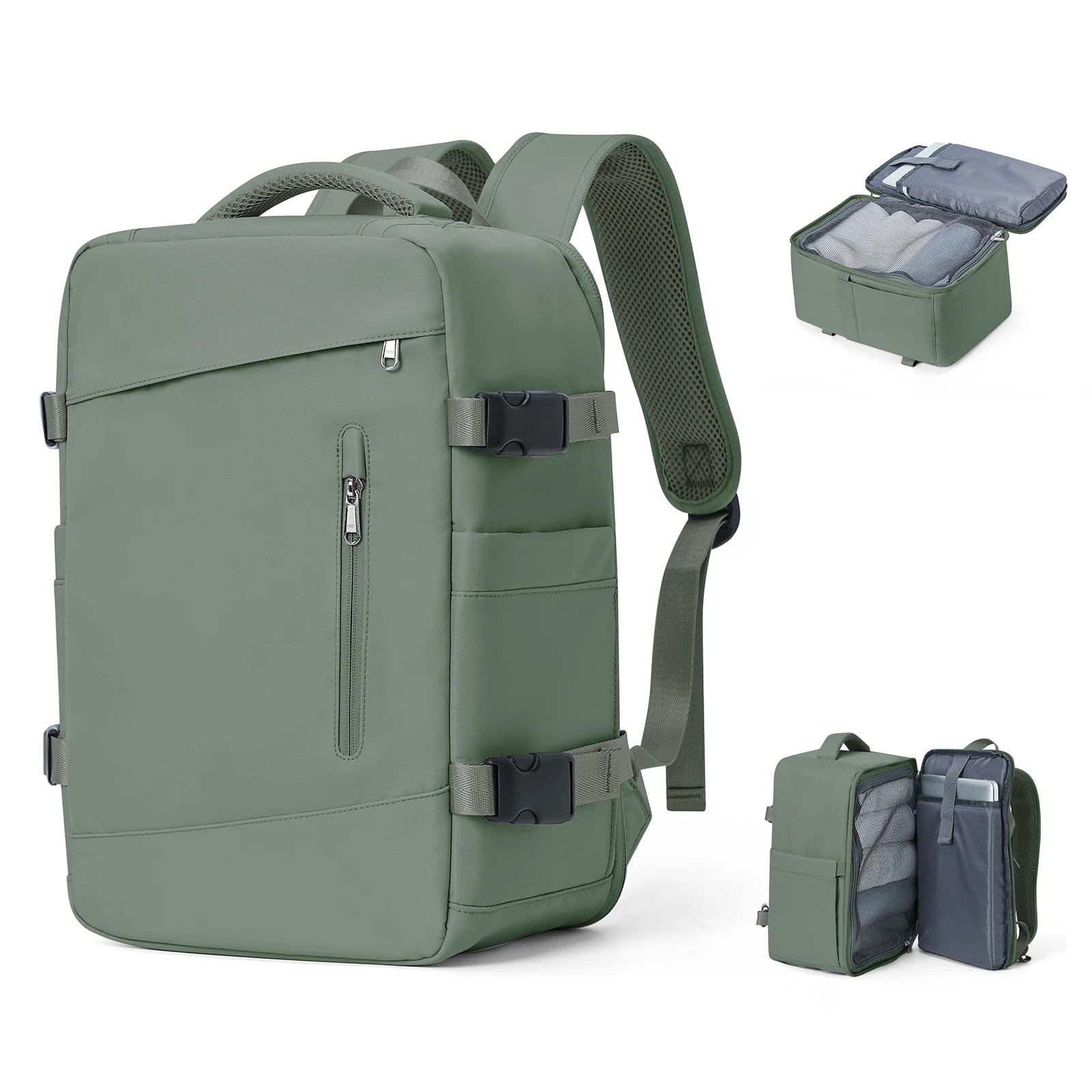 Sac à dos cabine 40x20x25 Vert militaire Dailysac