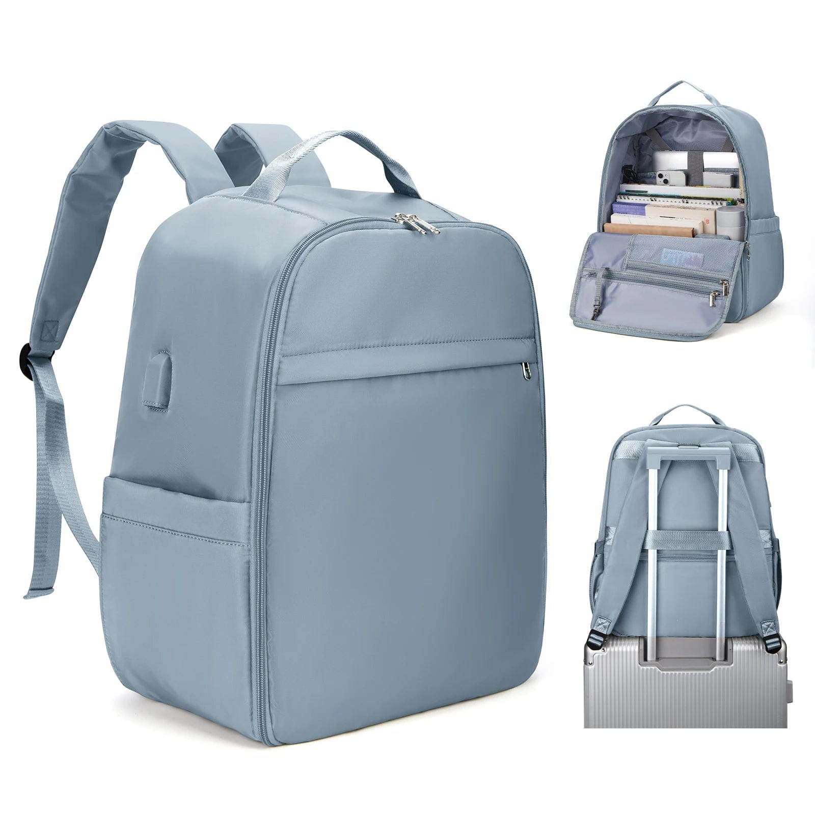 Sac à dos cabine avion 45x36x20 Bleu Dailysac