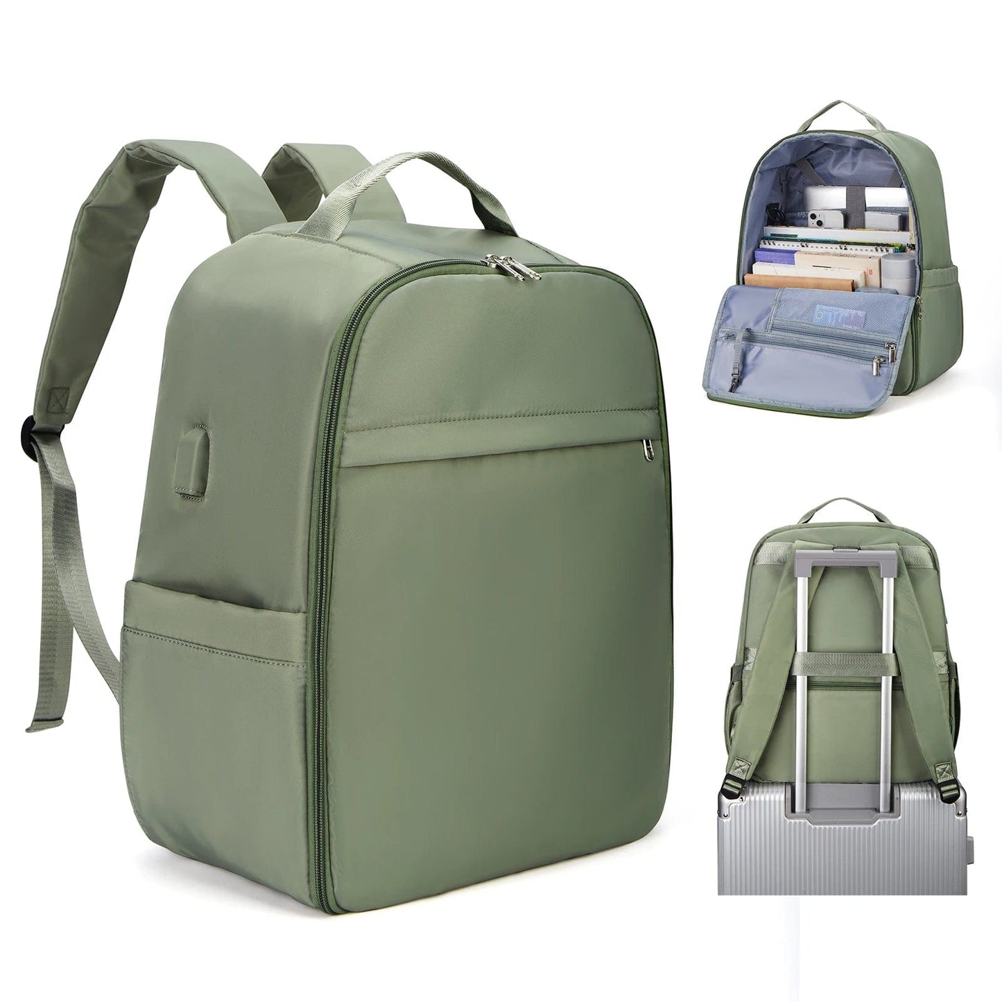 Sac à dos cabine avion 45x36x20 Vert Dailysac