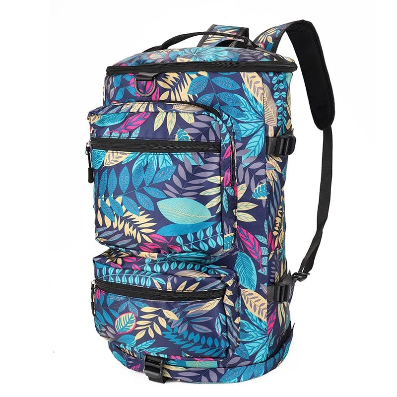 Sac à dos convertible femme - Voyage Bleu Fleuri Dailysac