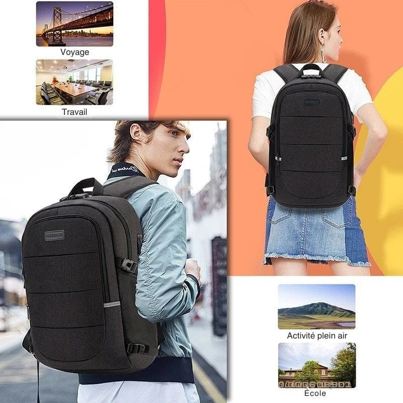 Sac à dos de voyage avec recharge usb Dailysac