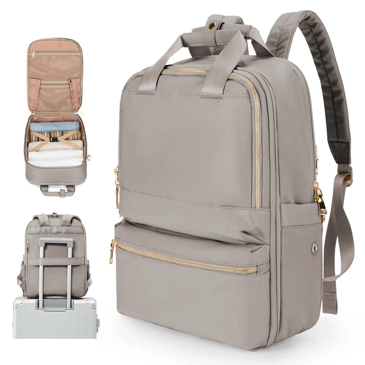 Sac à dos de voyage cabine femme Khaki Dailysac