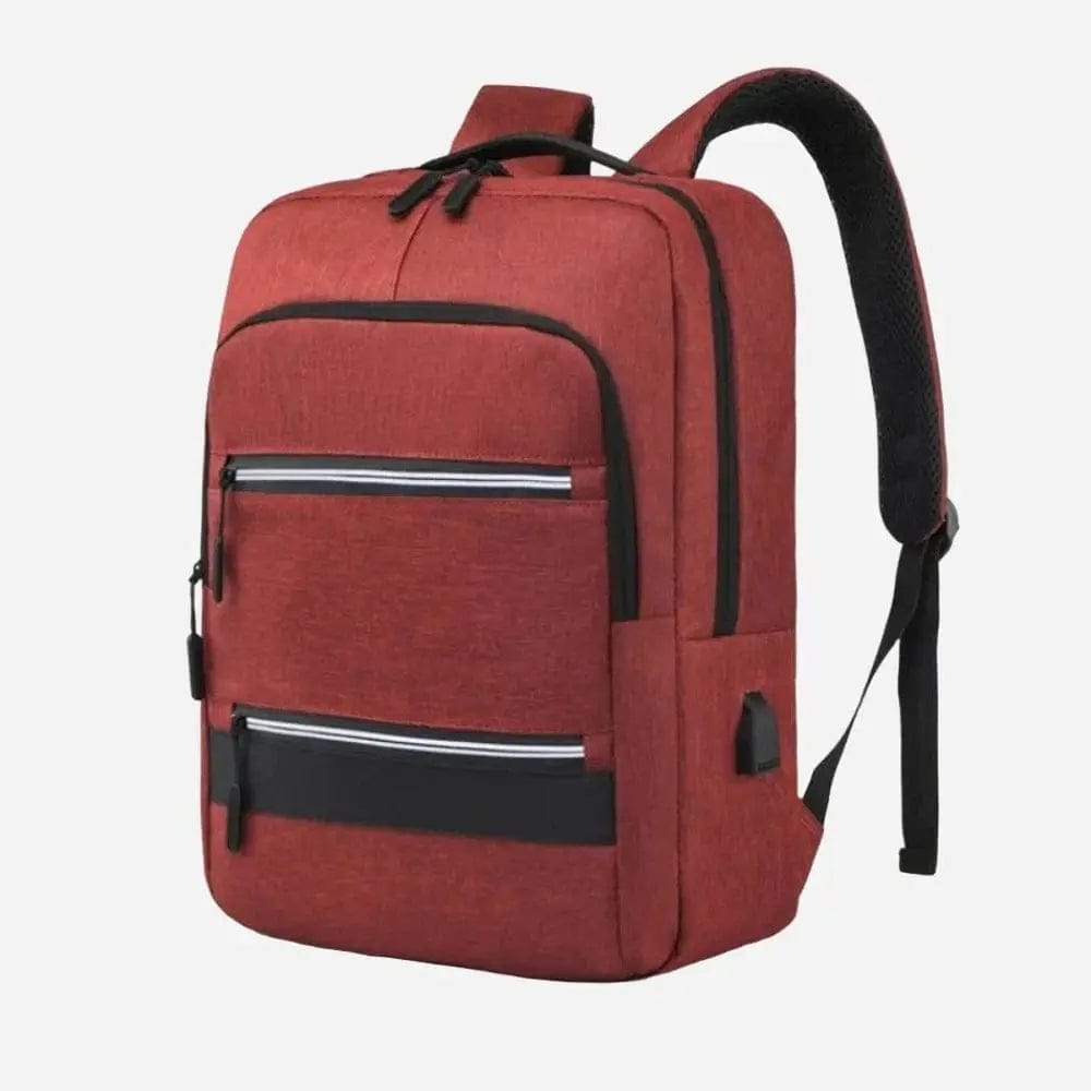 Sac à dos de voyage femme usb Rouge Dailysac