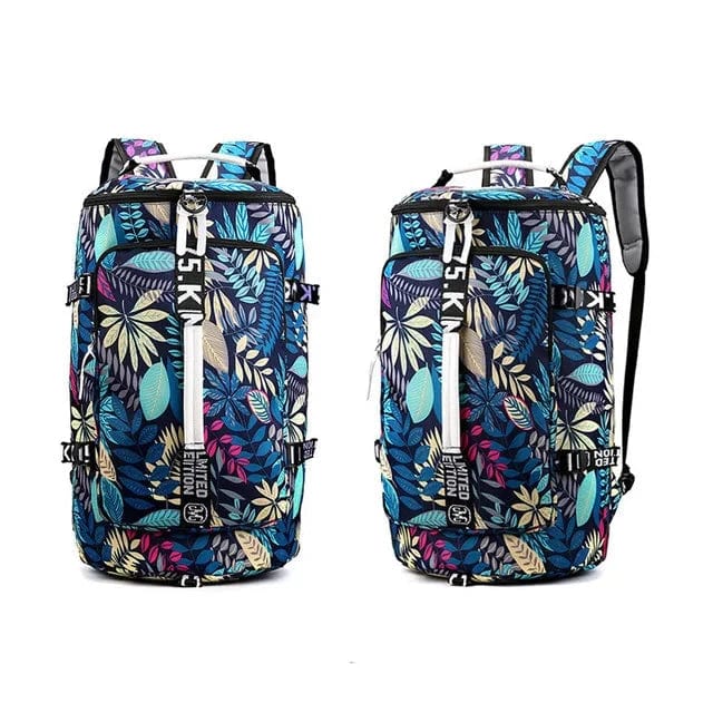 Sac à dos femme pour voyage Bleu fleuri Dailysac