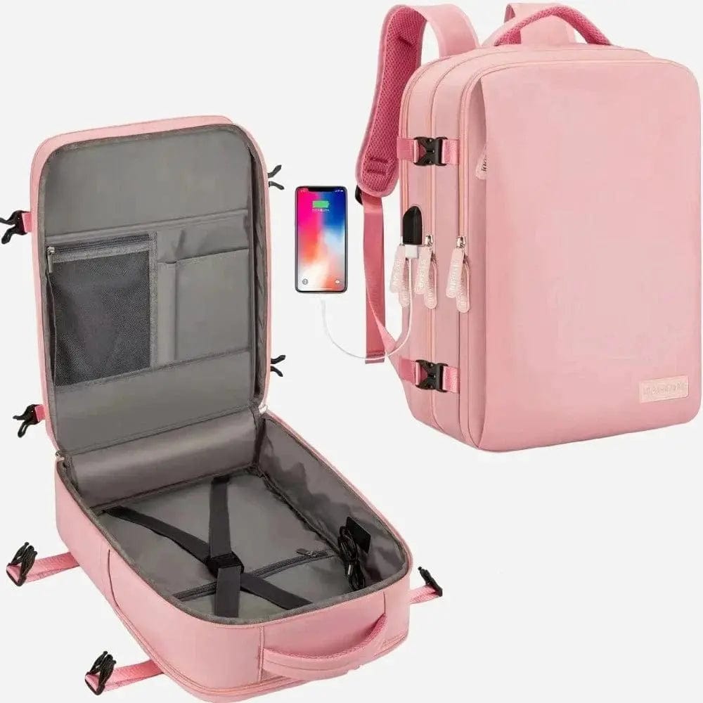 Sac à dos femme voyage avion Rose Dailysac