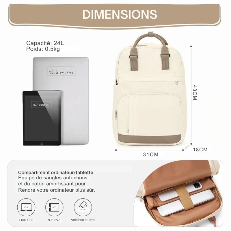Sac à Dos Femme Voyage Ordinateur Dailysac