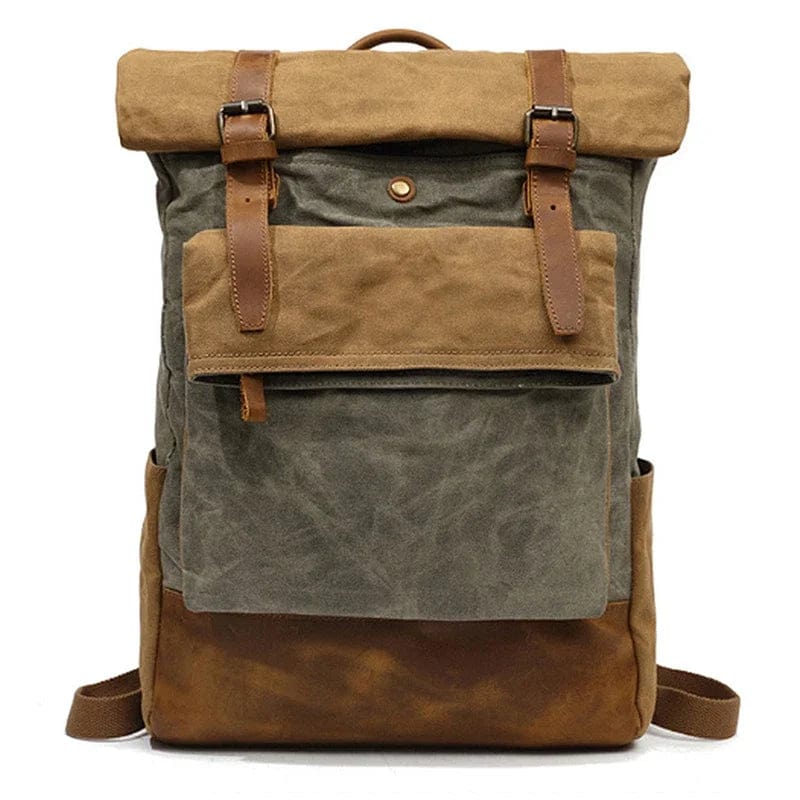 Sac à dos moto vintage homme Vert Dailysac