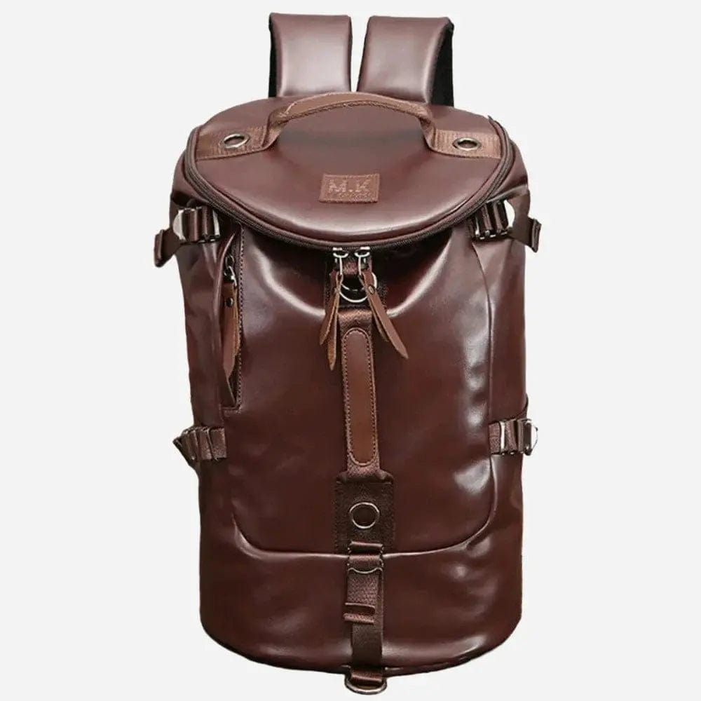 Sac à dos voyage cuir homme Café pu Dailysac