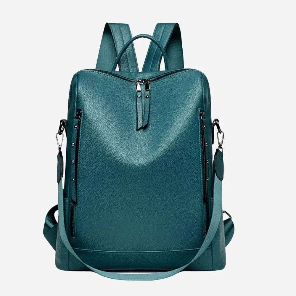 Sac à dos voyage cuir ordinateur femme Bleu Dailysac