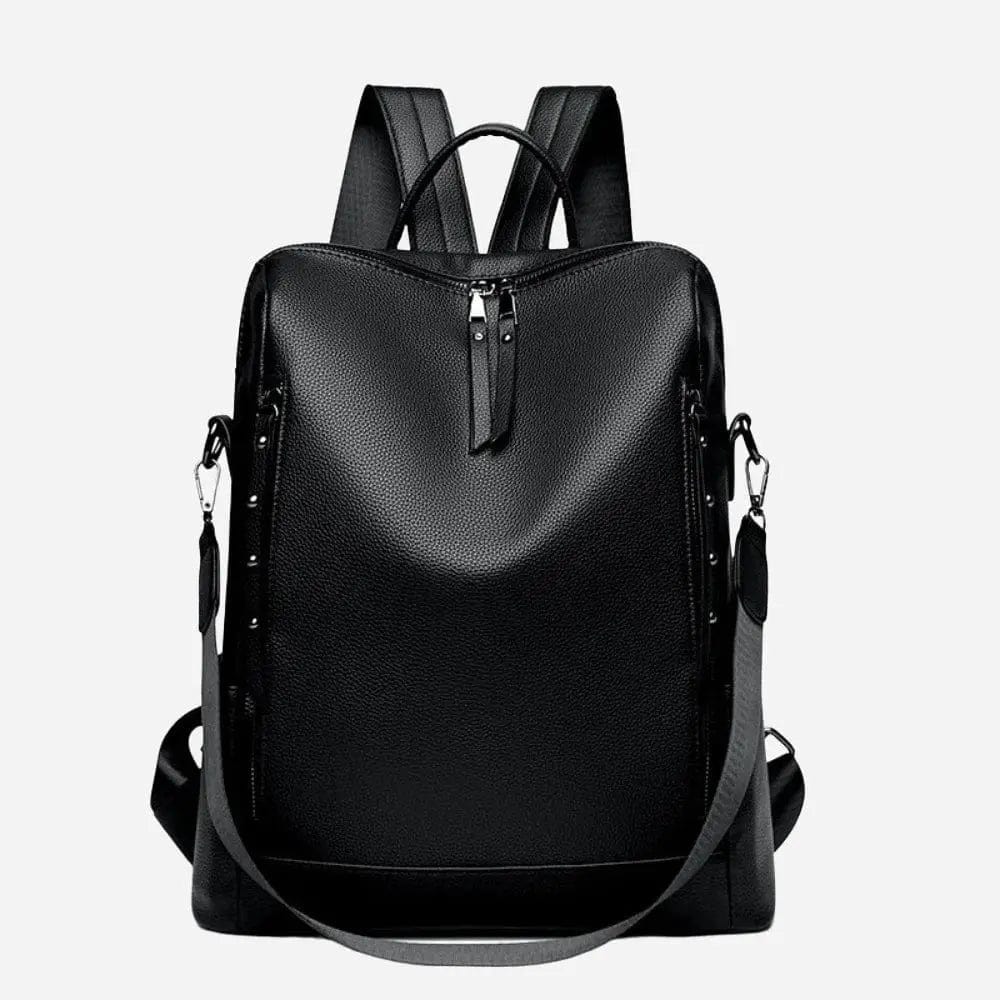 Sac à dos voyage cuir ordinateur femme Noir Dailysac