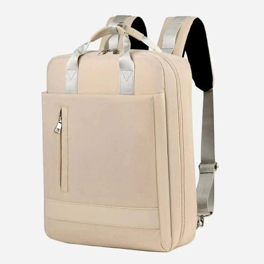 Sac à dos voyage femme ouverture frontale Beige Dailysac