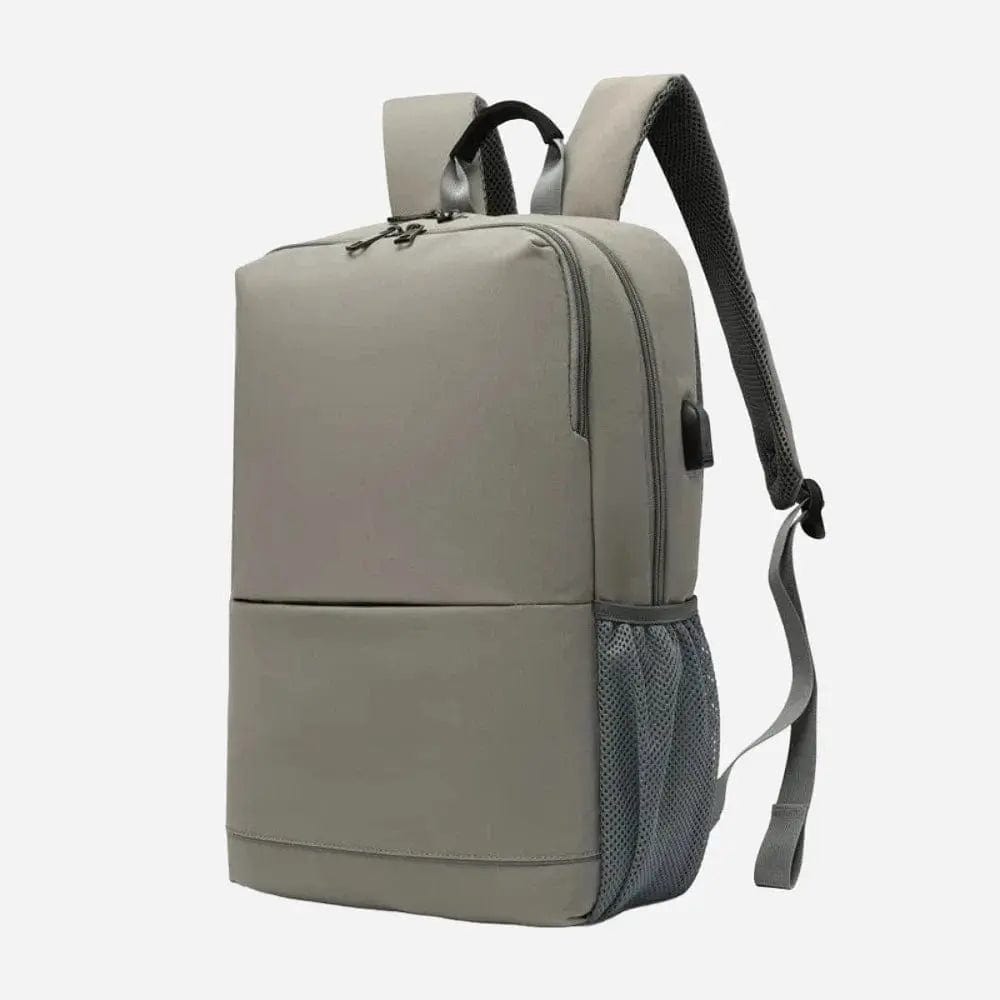 Sac à dos voyage femme tissu matelassé prise usb Gris Dailysac