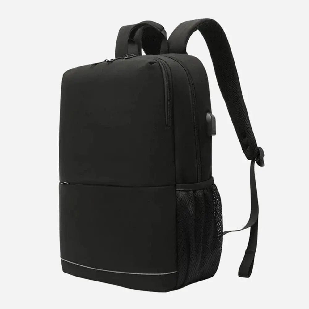 Sac à dos voyage femme tissu matelassé prise usb Noir Dailysac