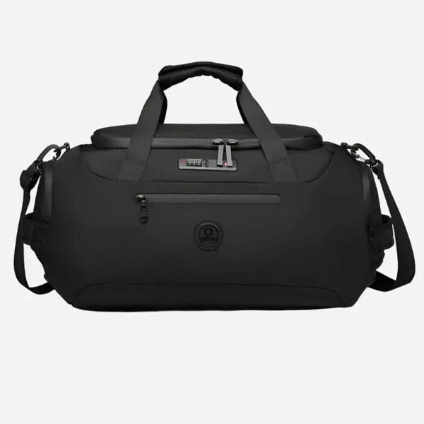 Sac de voyage en cuir grainé léger marron foncé Sac de voyage en cuir grainé léger marron foncé