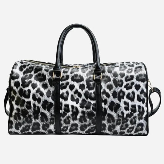 Sac de voyage animaux femme Blanc léopard Dailysac