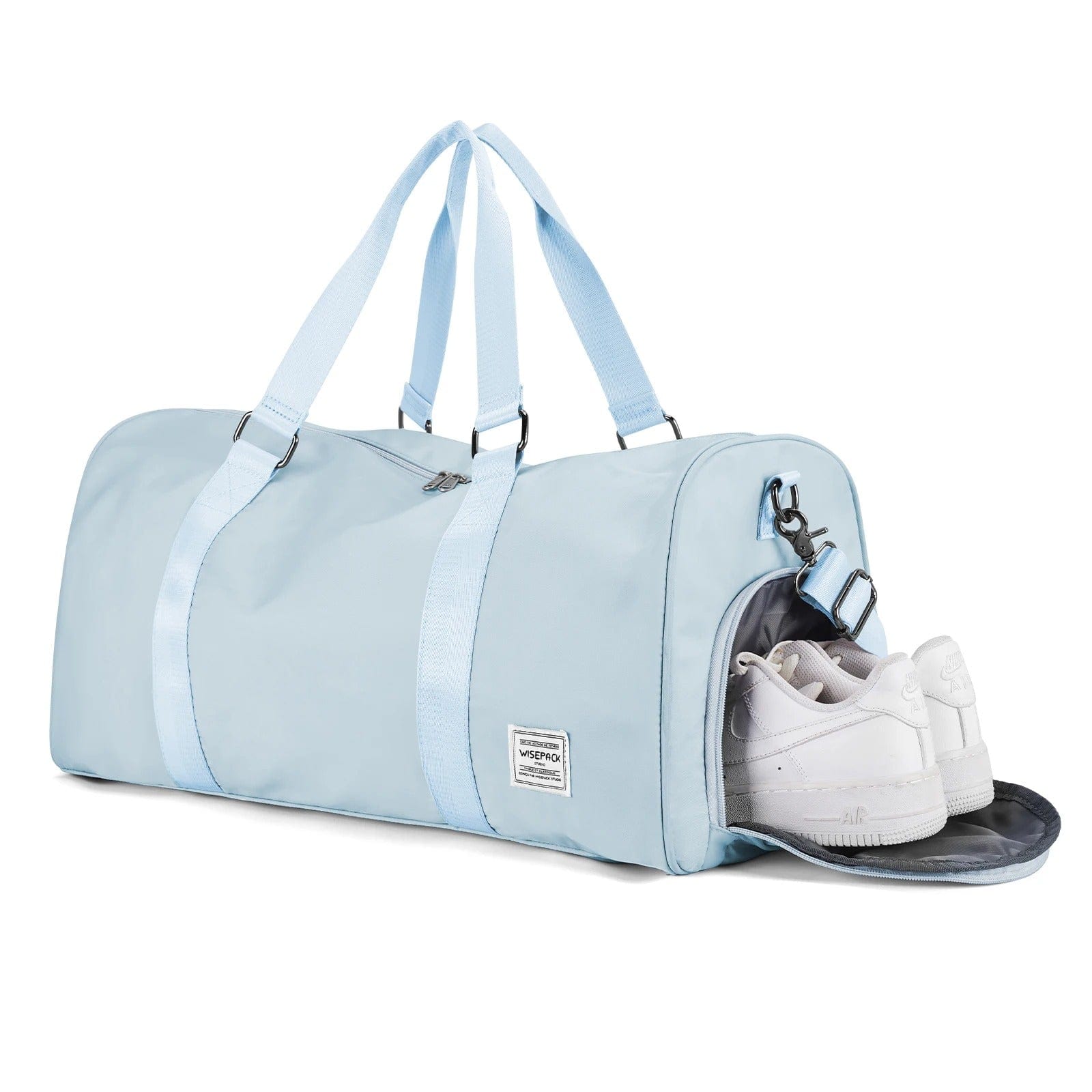 Sac de voyage avec compartiment chaussures Bleu ciel Dailysac